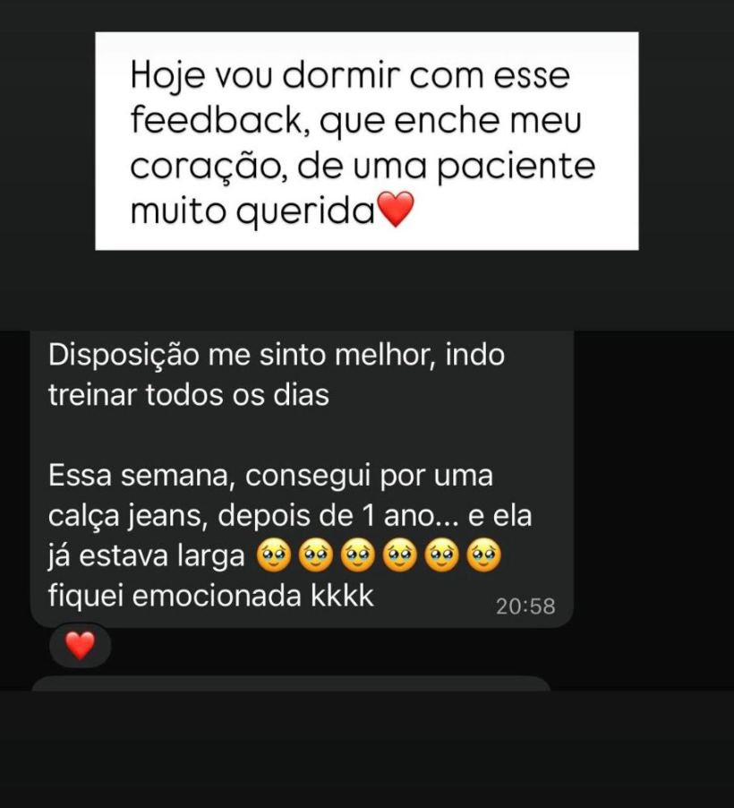 Depoimento de paciente da Dra. Brendha